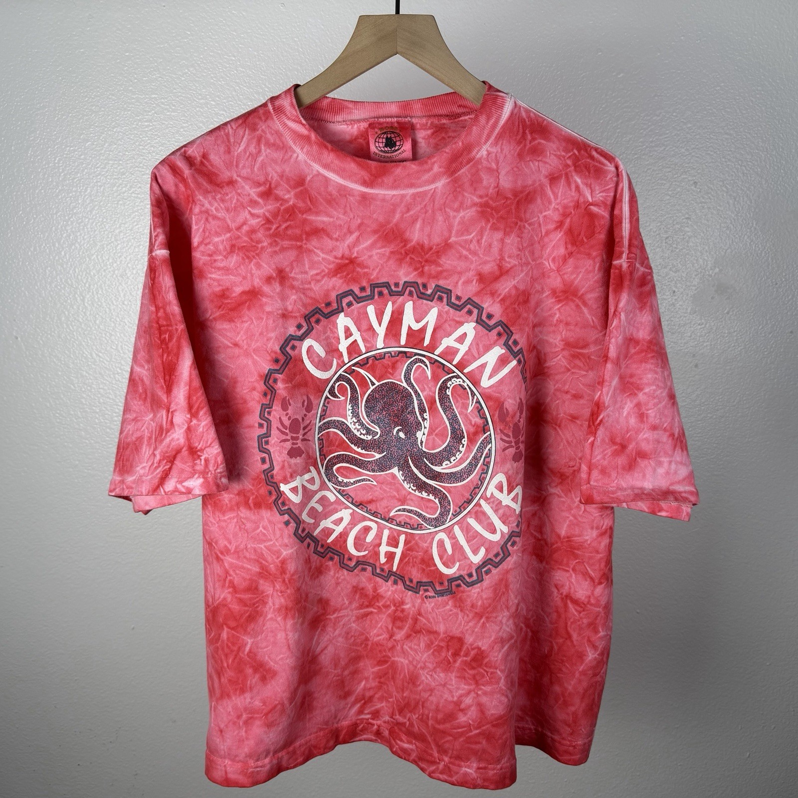 Vintage 90s Cayman Islands Beach Club Single Stitch T Shirt Boxy / Cropped Large