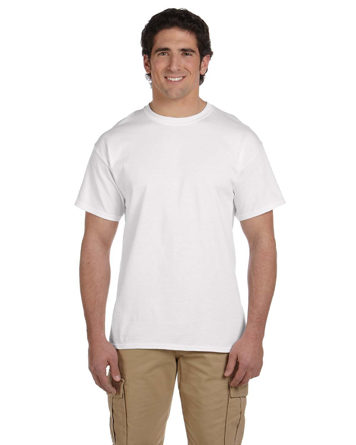 Fruit of the Loom – HD Cotton Short Sleeve T-Shirt – 3930R, White, XL, Pack Of