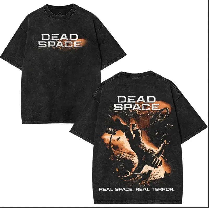 Dead Space Isaac Clarke Vintage Double Sided Tee Horror Game Graphic Shirt
