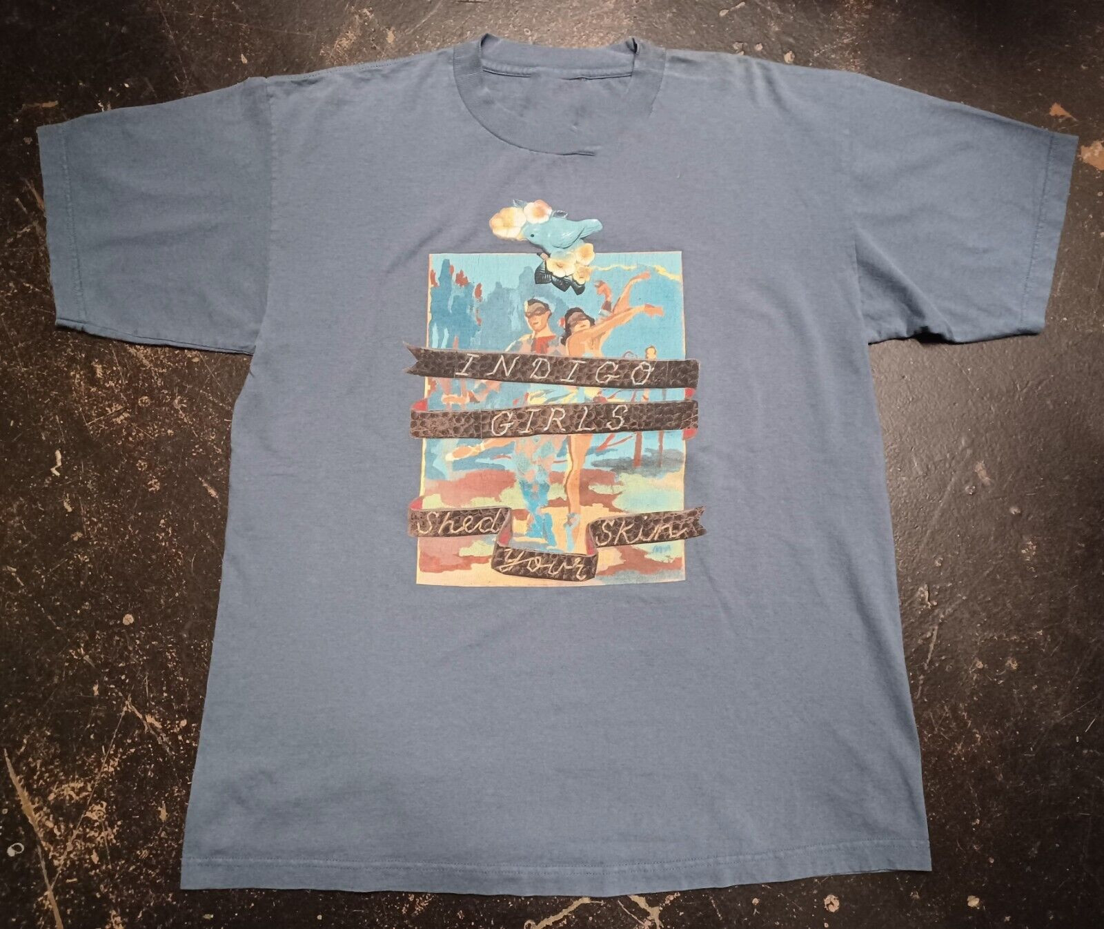 90s Indigo Girls Shed Your Skin Short Sleeve Charcoal All Size Shirt