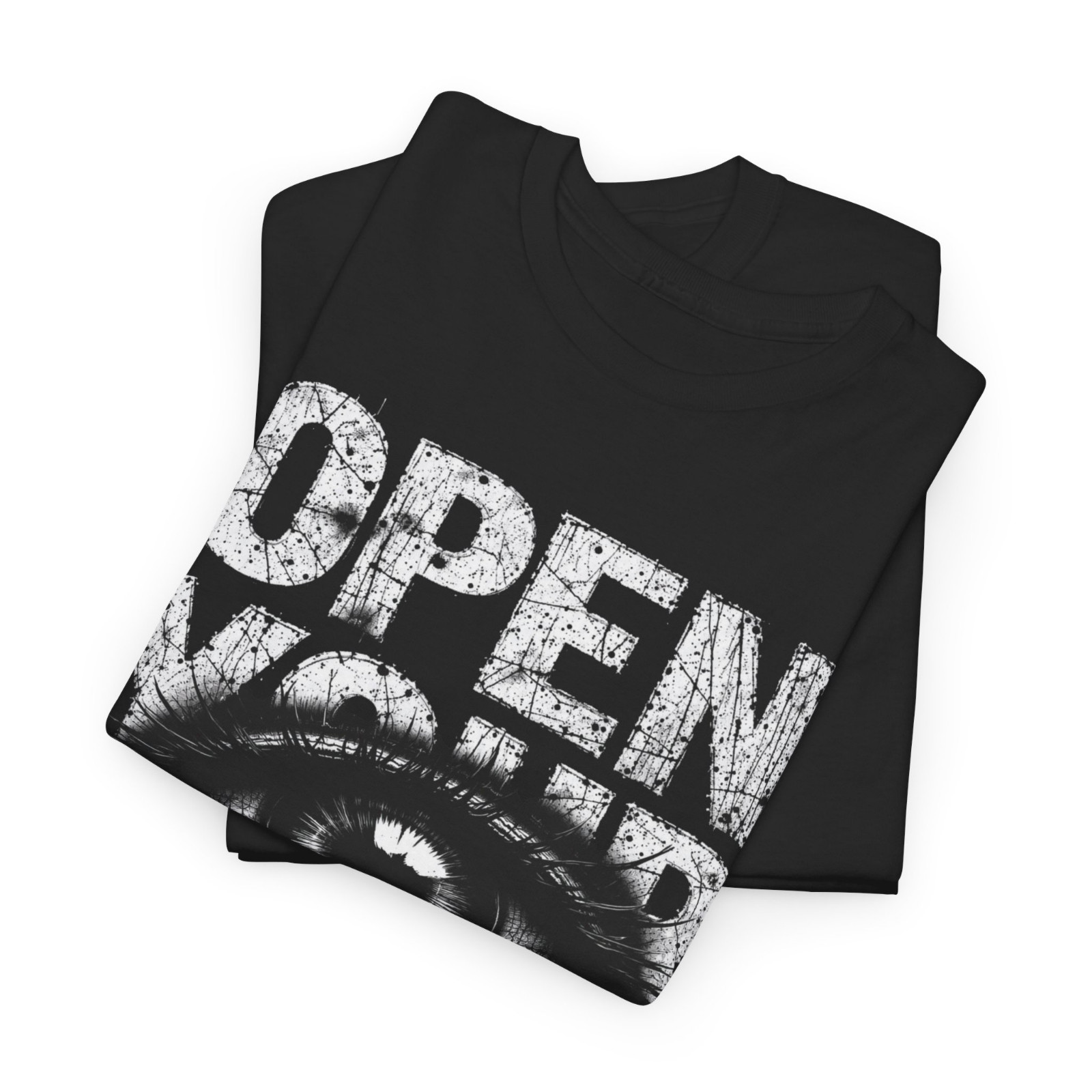 Open Your Eyes Distressed Eye Graphic T-Shirt
