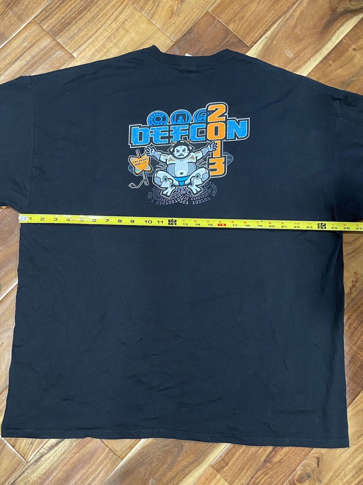 Gildan 2013 DEFCON 21 Las Vegas Rio casino 2XL Black T-Shirt Hacker convention