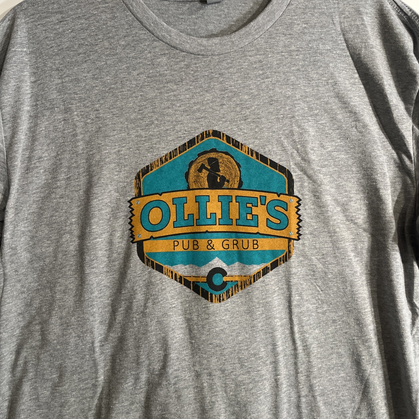 NextLevel Ollie’s Pub & Grub Breckenridge Gray Medium Tshirt