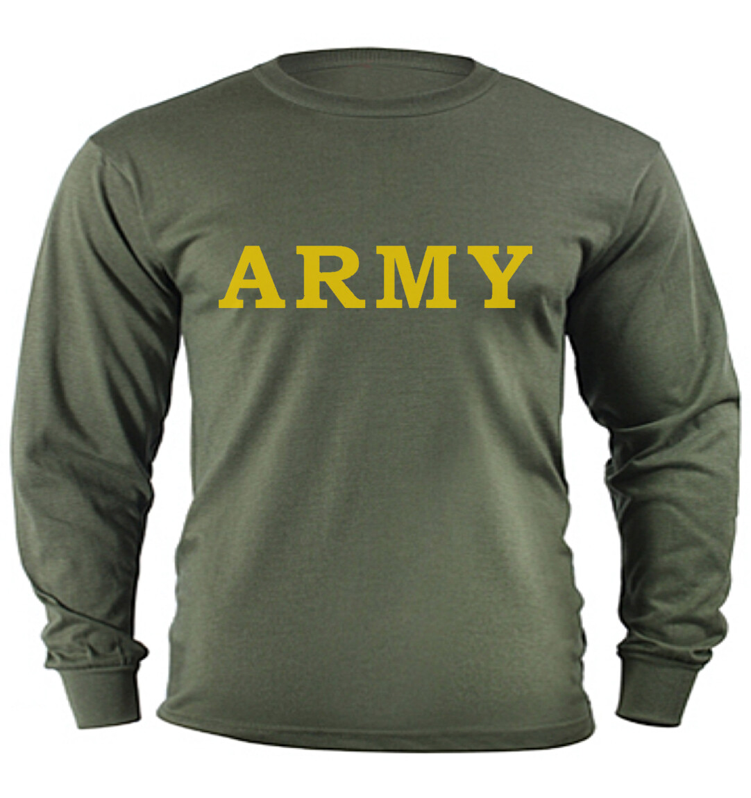 Long Sleeve Graphic Tee Military Tactical Gear Clothing Army Decal T-shirt