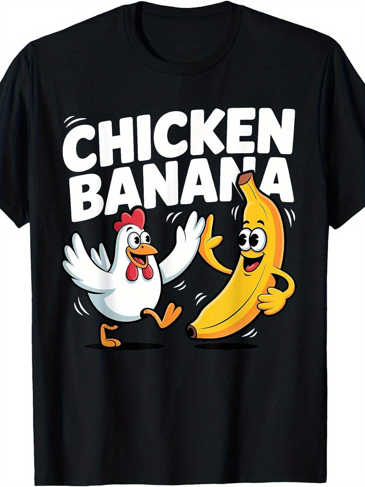 Funny Chicken Banana Dance T-Shirt – Humorous Chicken & Banana Graphic Print