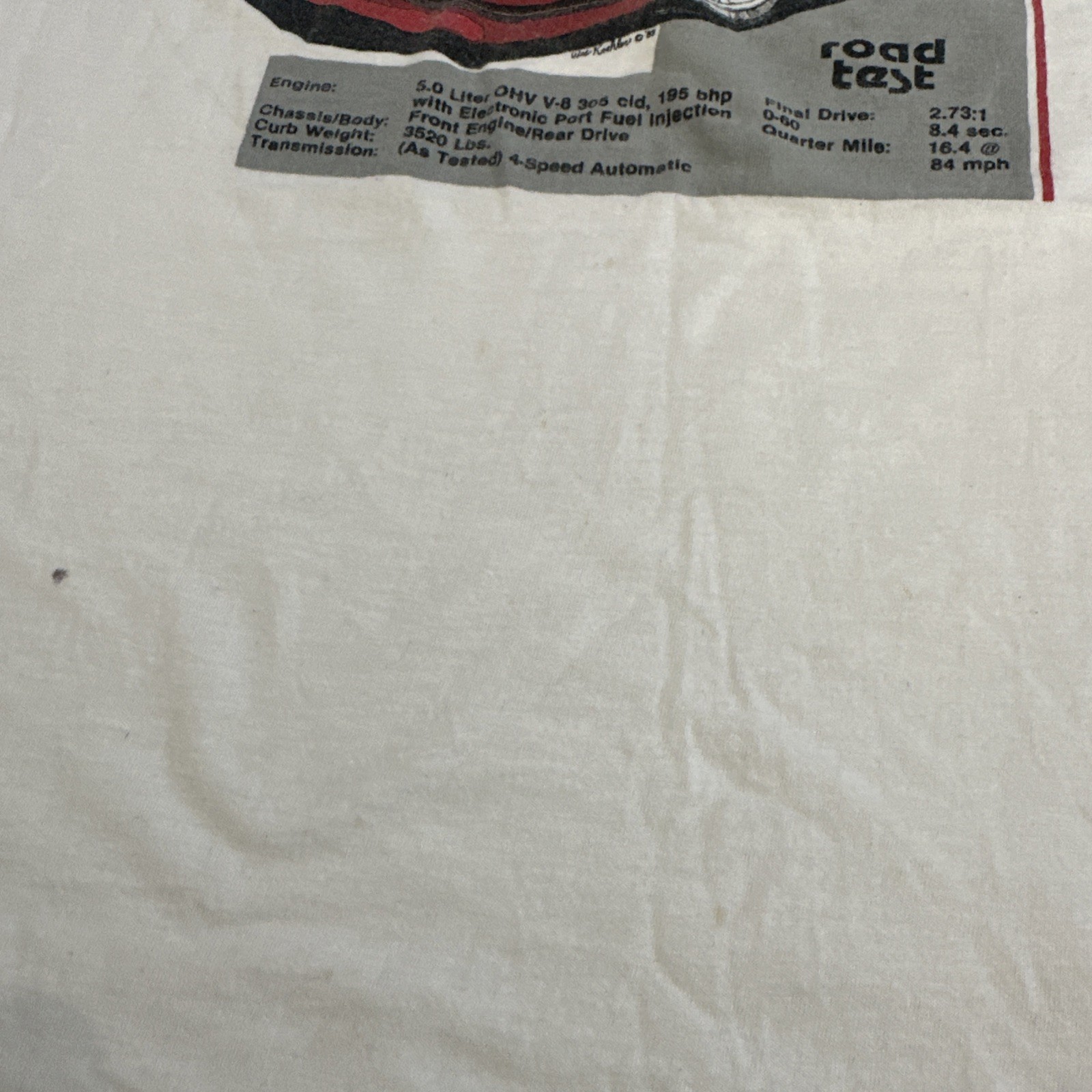90s Vintage Camaro IROC-Z Graphic Tee Mens XL Chevy Chevrolet Shirt Supercars
