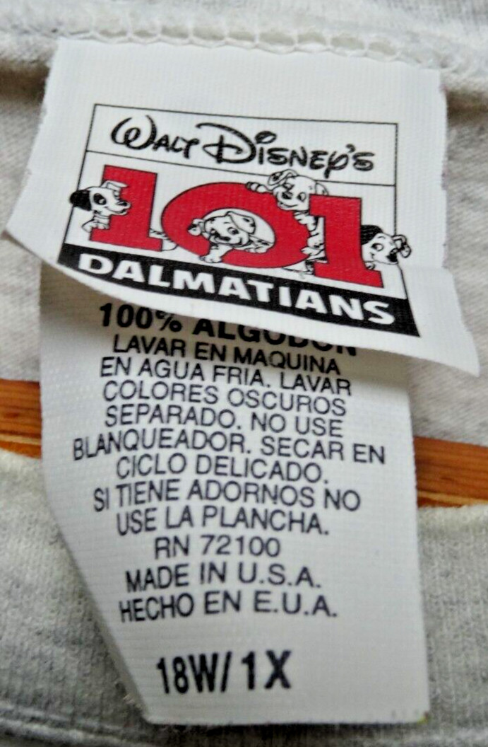 Vintage 101 Dalmatians Disney T Shirt XL 90s Single Stitch Cartoon Dog Tee USA