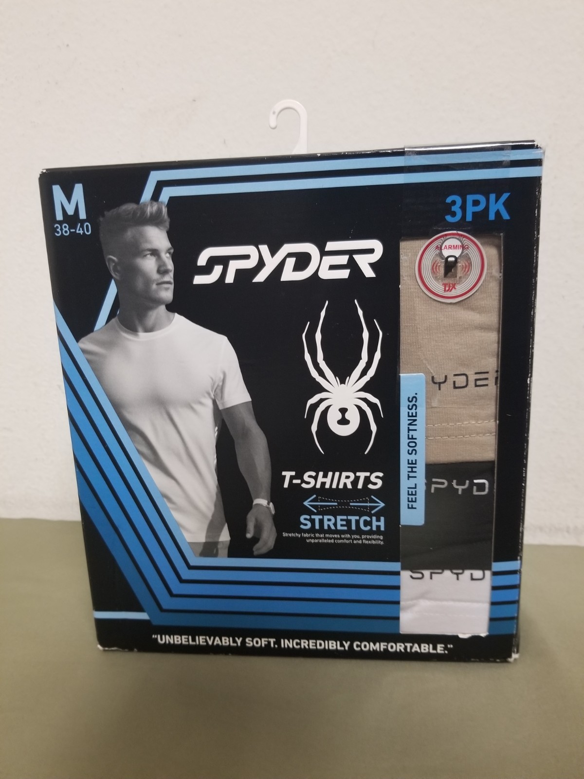 New Spyder Mens 3 Pack Soft Stretch T-Shirts.