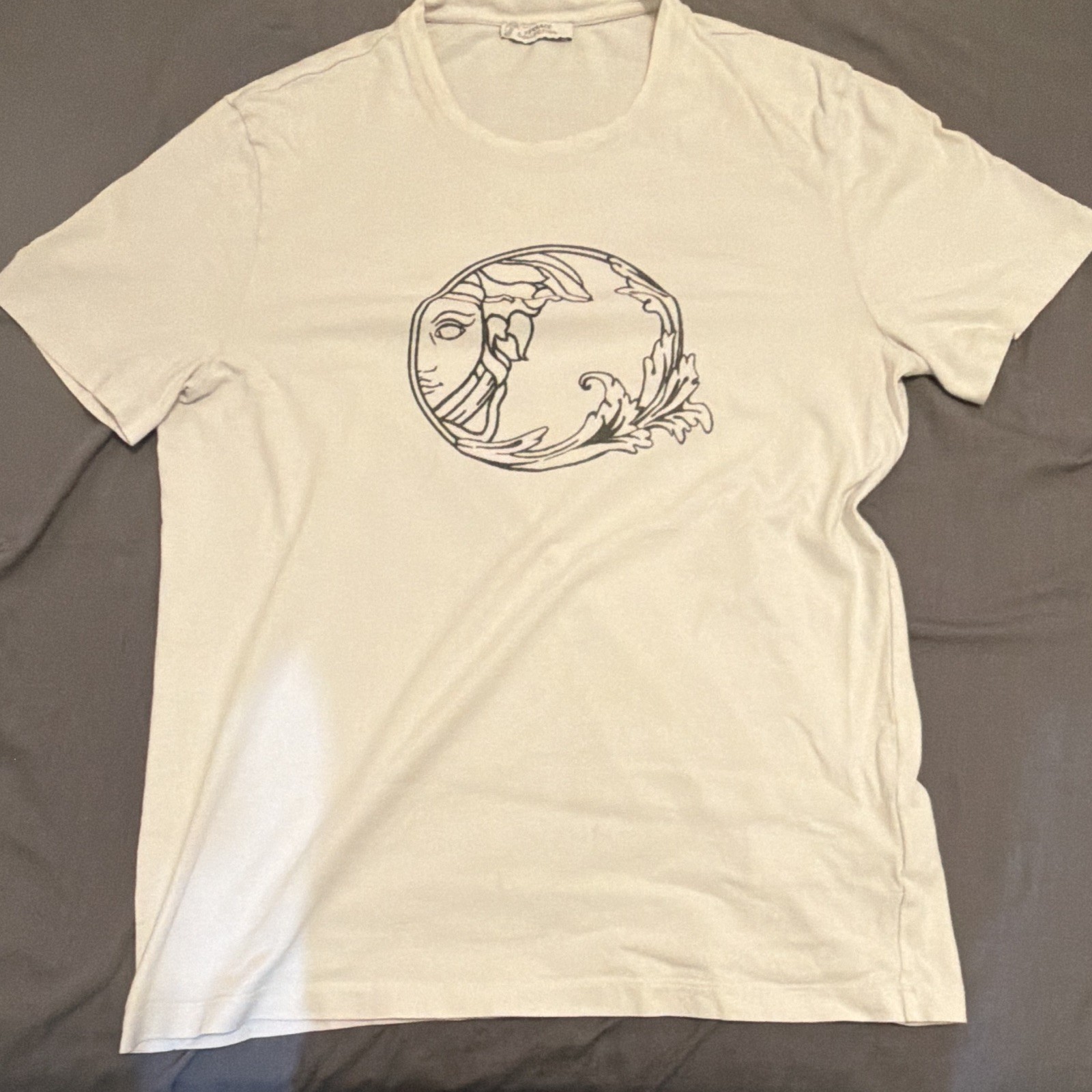 Versace Collection Men’s T-Shirt Size L Medusa Half Head Graphic 100% AUTHENTIC