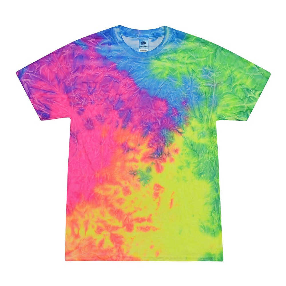 Multi-Color Rainbow New Tie Dye T-Shirts, Kids and Adult S to 5XL, Cotton 100%