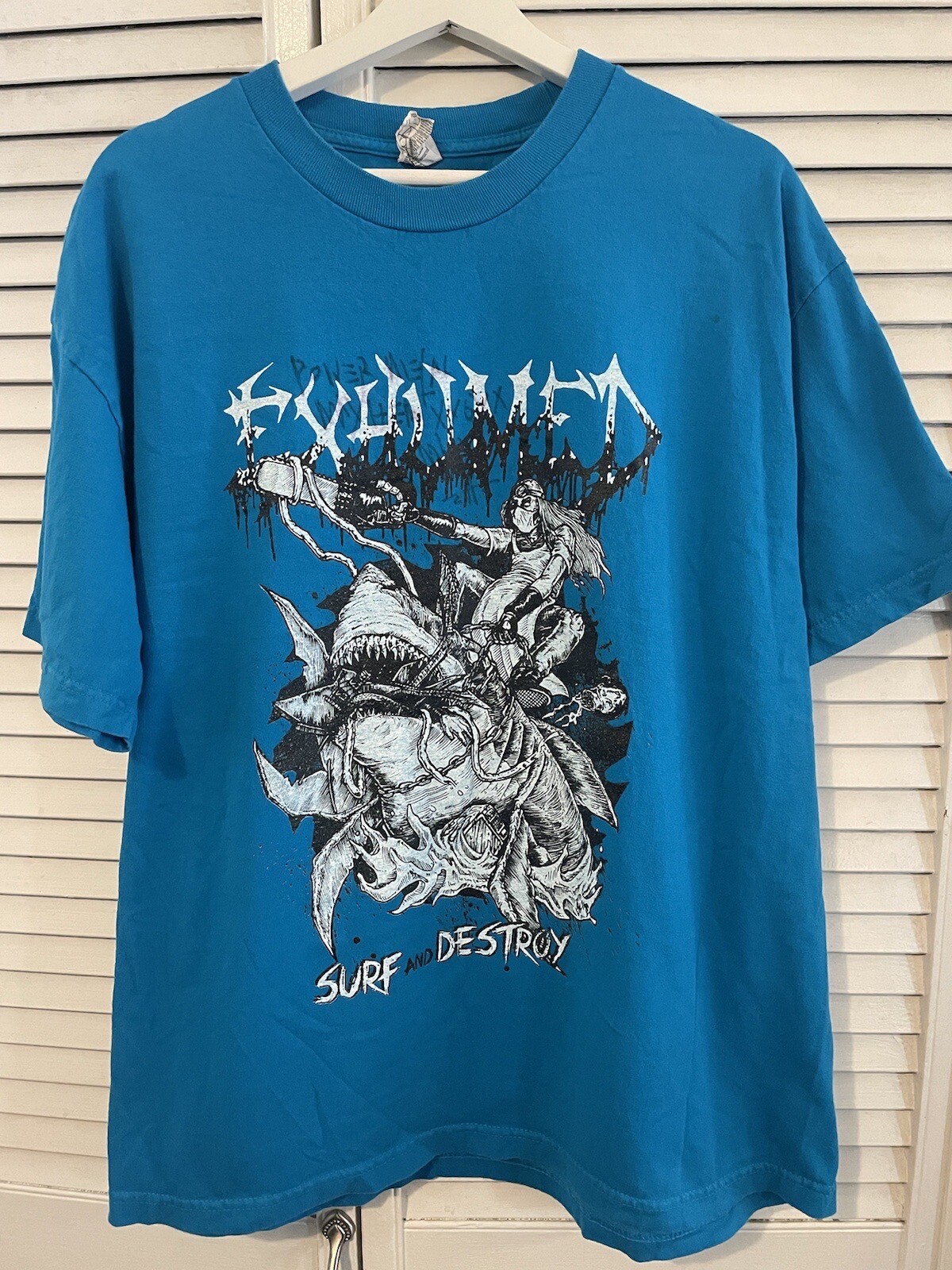 SIGNED Exhumed Surf And Destroy XL T Shirt Matt Harvey 2008 RARE Metal Vintage