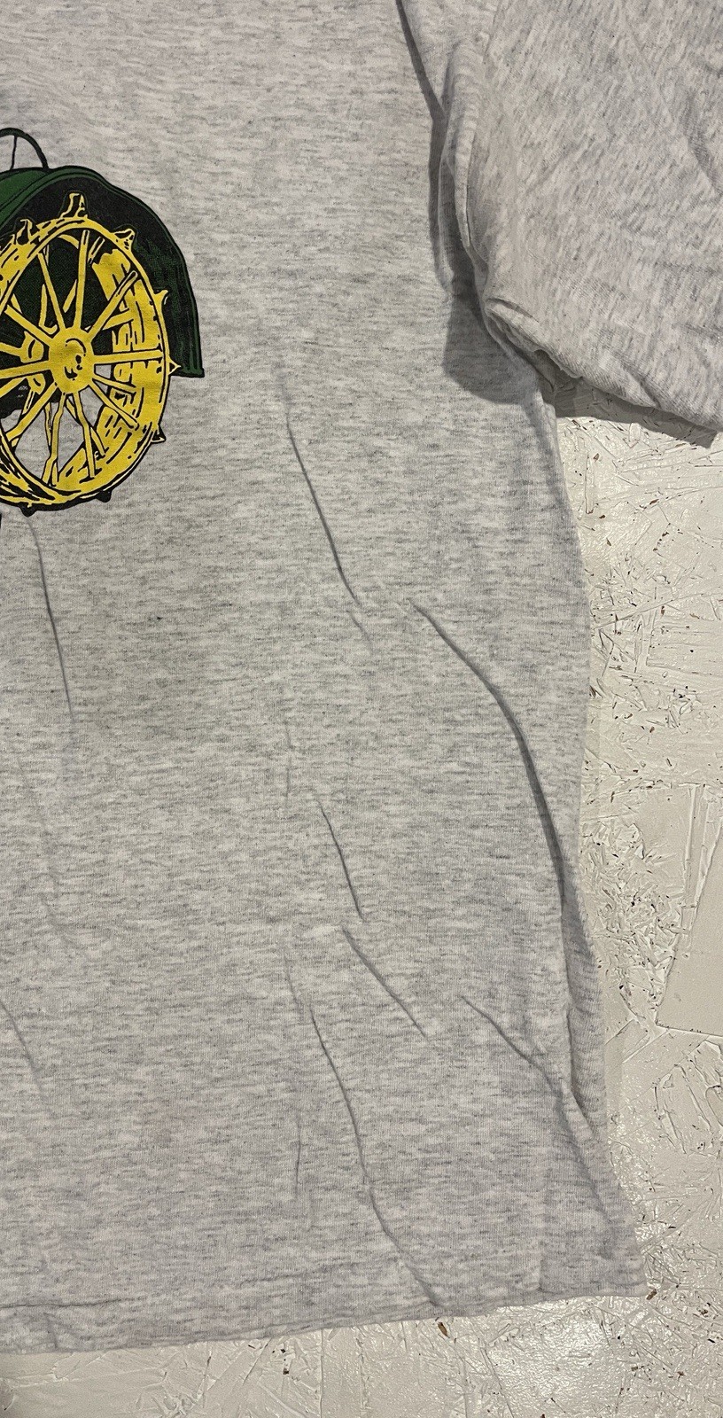 Vintage John Deere Shirt Mens 2XL Tractor 1936 D Gray Short Sleeve Farm