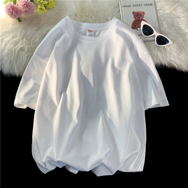 100% Cotton O-Neck Oversized Summer Short Sleeve Men’s T Shirt HipHop Streetwear