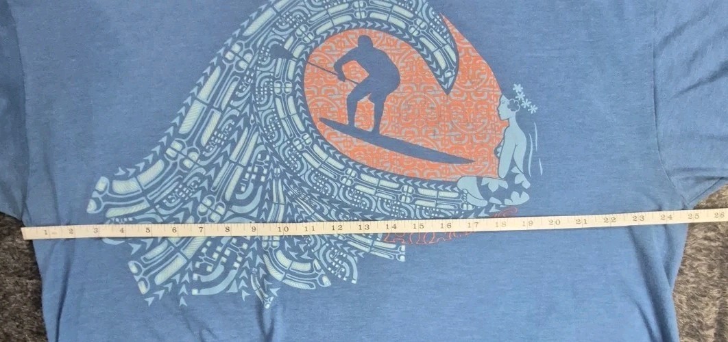 Retro-Style Hinano Tahiti T-Shirt Men’s 2XL Blue Surfing Graphic (Read Condition