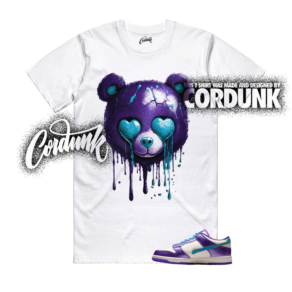 Dunk Charlotte to LA Fierce Purple Blue Lagoon Draft Day T Shirt Match SLB