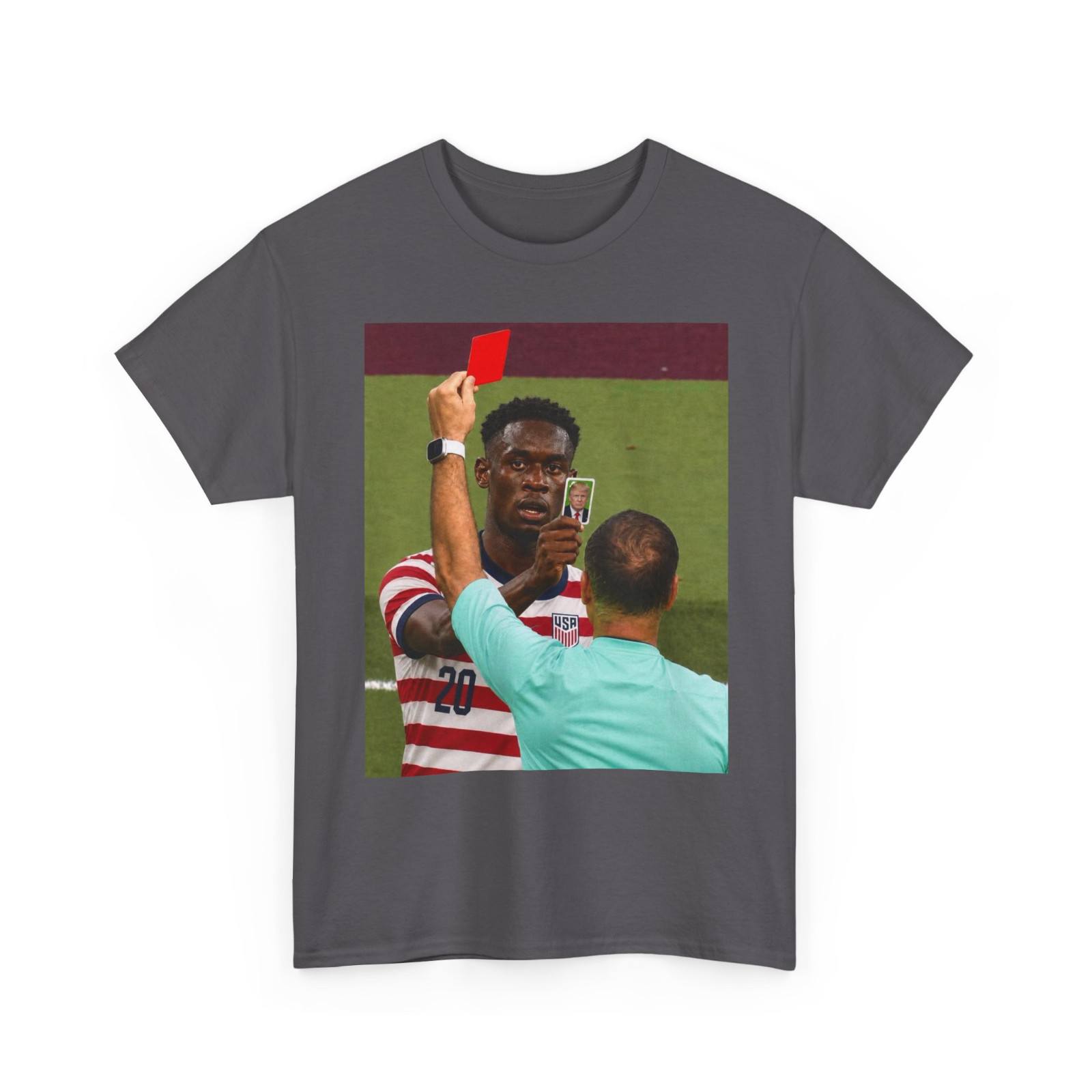 Balogun Red Card Trump Meme T Shirt US Soccer Team Reverse Card Graphic Men Tee
