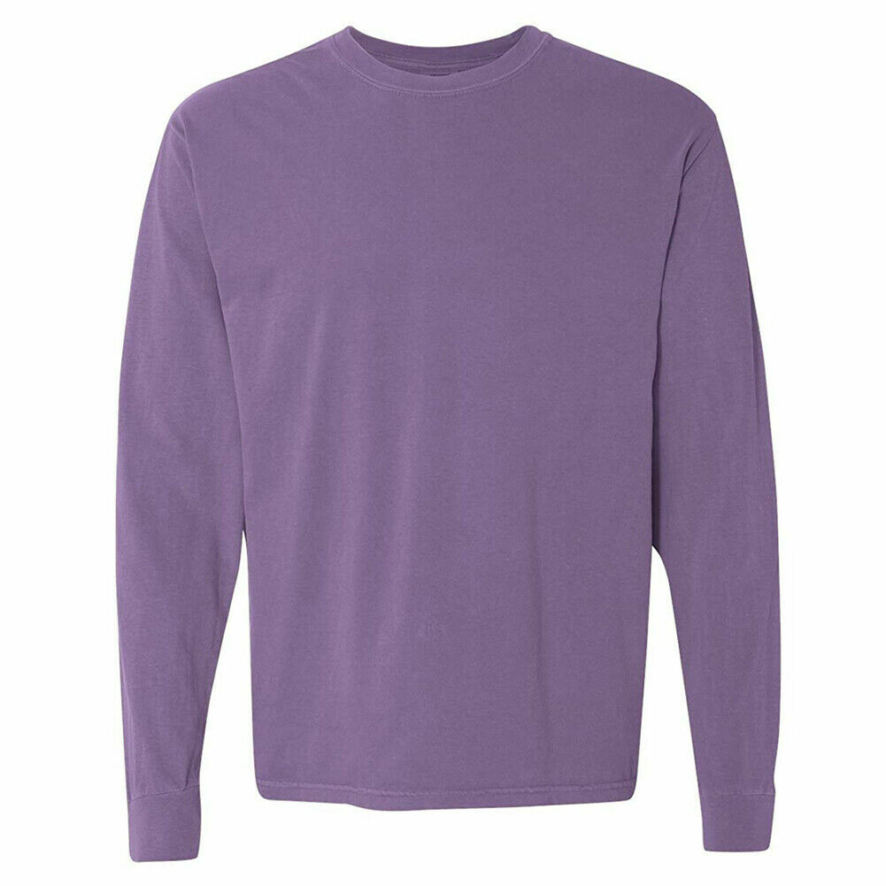 Comfort Colors 6014 3 PACK of Garment Dyed Long Sleeve Crew Neck T Shirts! WOW!