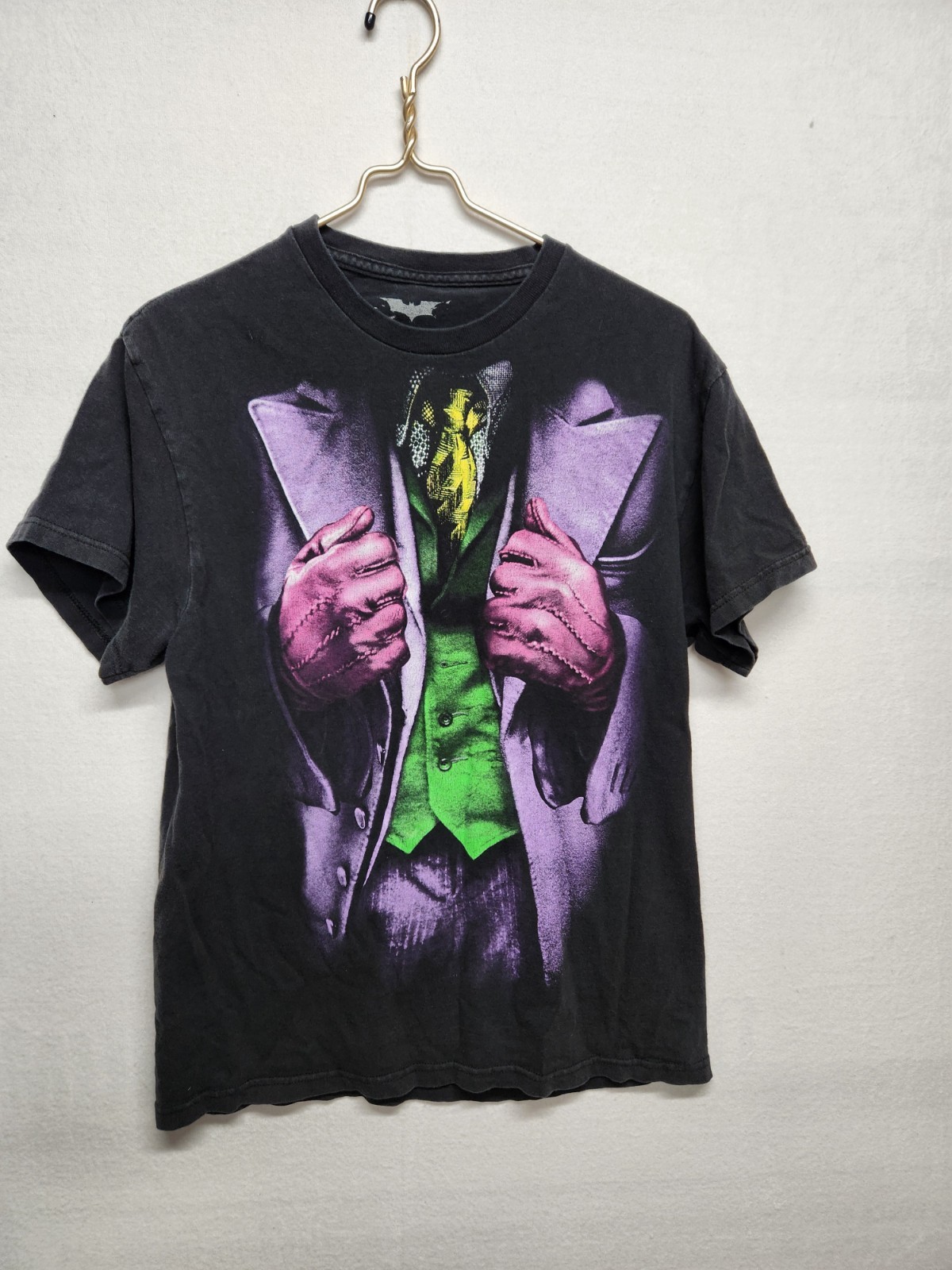 Batman The Dark Knight Joker T Shirt Mens Sz M Black Short Sleeve DC Comics