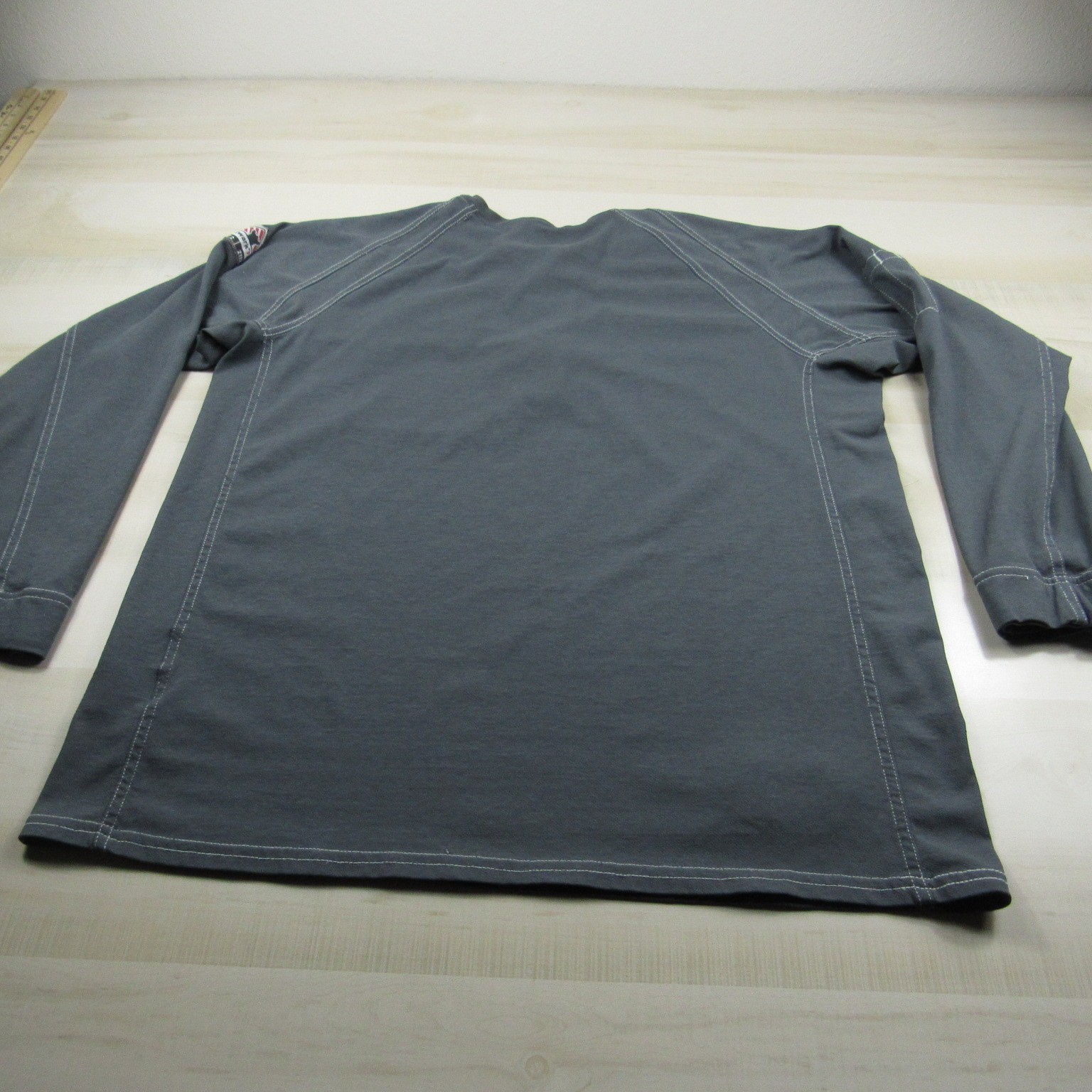 Bulwark Shirt Mens Large Gray Henley FR Fire Resistant IQ Westex Pocket Cat 2