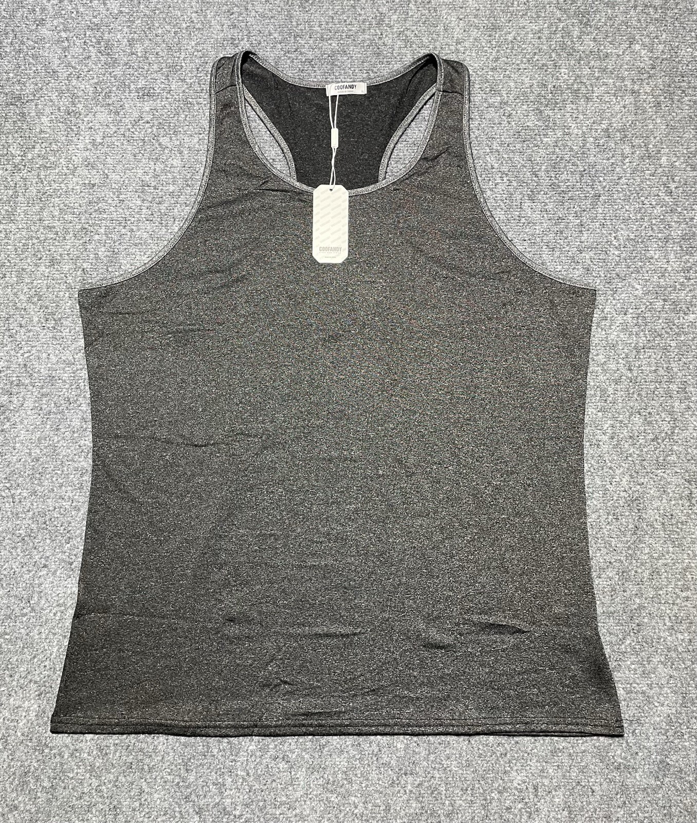 Coofandy Sleeveless Tank Top Shirt Gray Size XL NWT