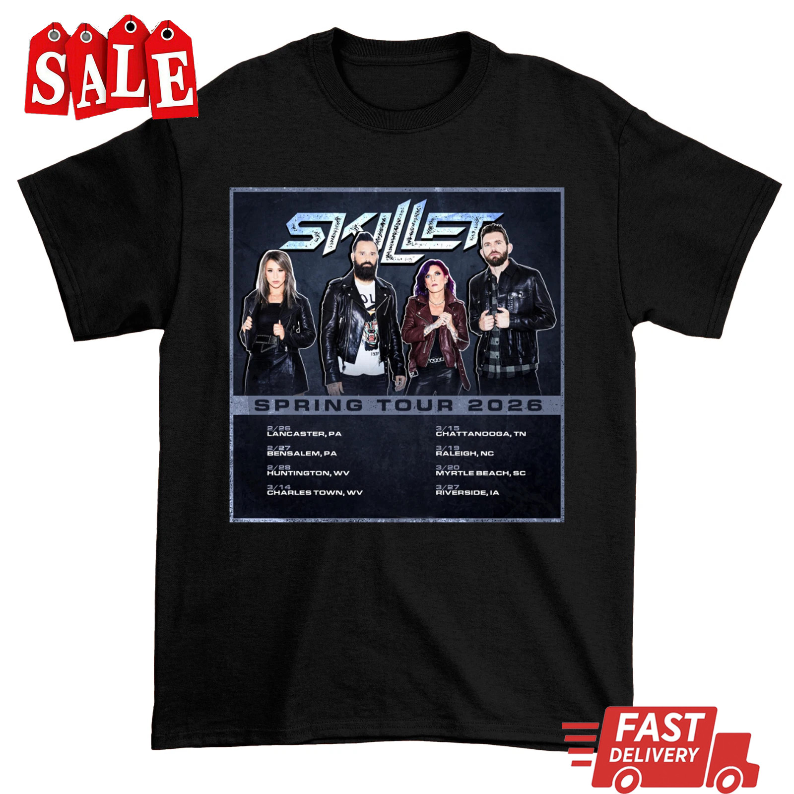 Spring Tour 2026 Skillet For Fan Men and Women T-Shirt BG1093