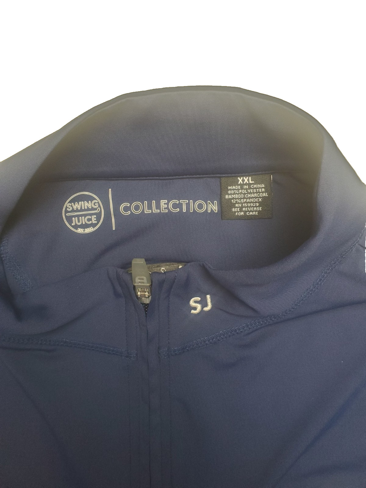 Swing Juice Men’s Golf Long Sleeve Solid Blue 1/4 Zip Pullover Size 2XL