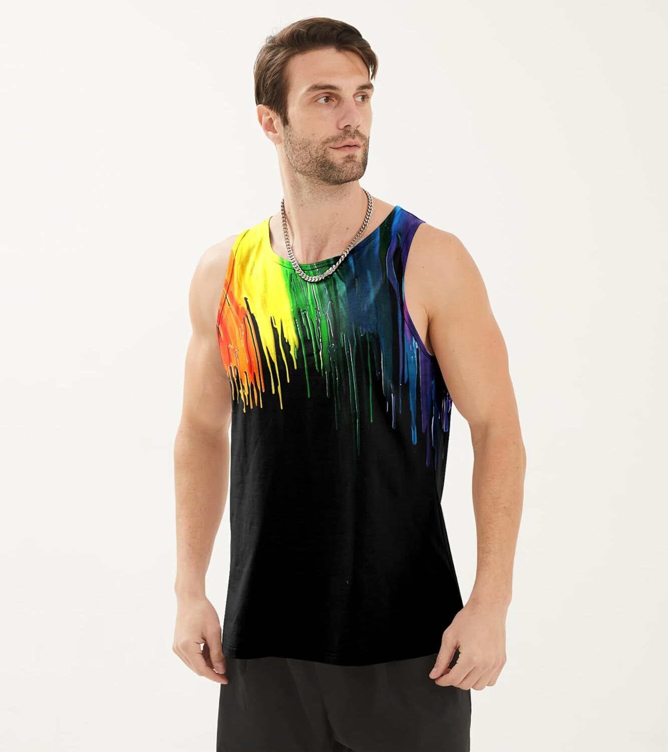 Mens Tank Tops Funny Graphic Summer Sleeveless Tank Top,comfortable, breathable