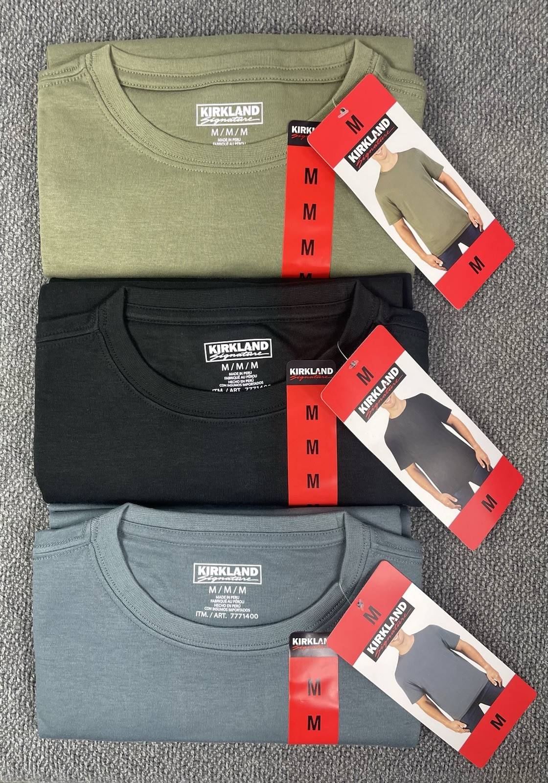 Kirkland Signature Men’s 100% Pima Tee Pick Your Size & Color NWT