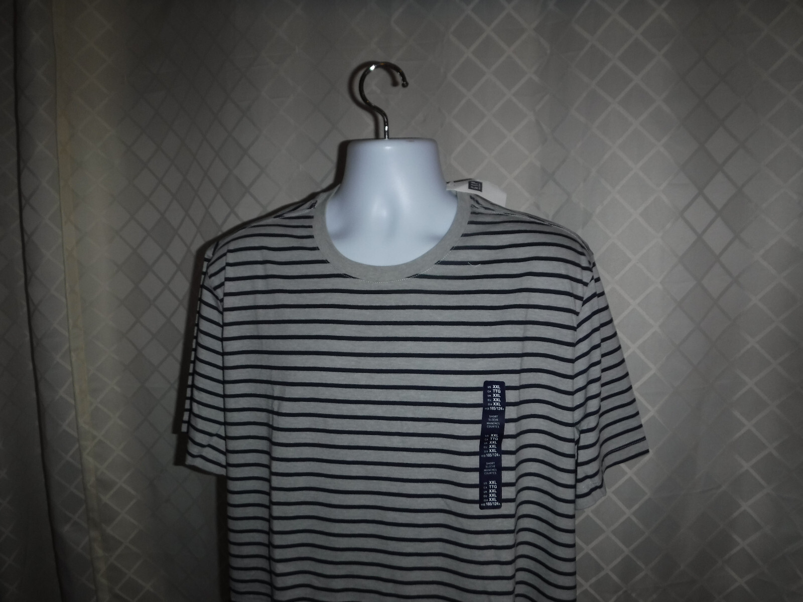 Short Sleeve Men’s Crew Neck T-Shirts, XXL,XL,L,M, Gap, Many Colors Solid,Stripe