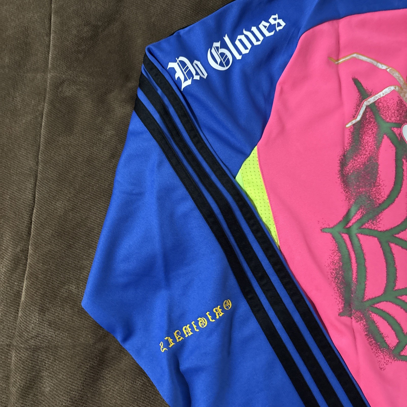 Adidas Mens Size M Pink Blue Green JW0203 Spiders Goalkeeper Loose Jersey Shirt