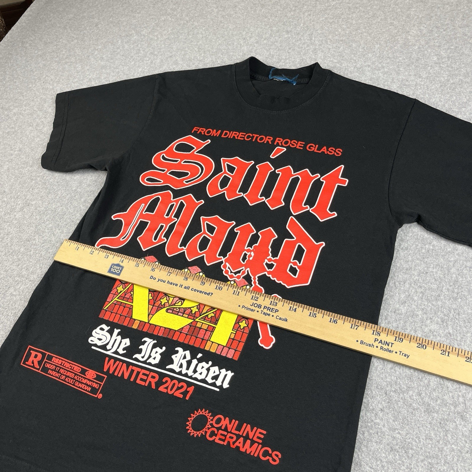 A24 x Online Ceramics Saint Maud T Shirt Small Stained Glass Tee Sold Out Rare