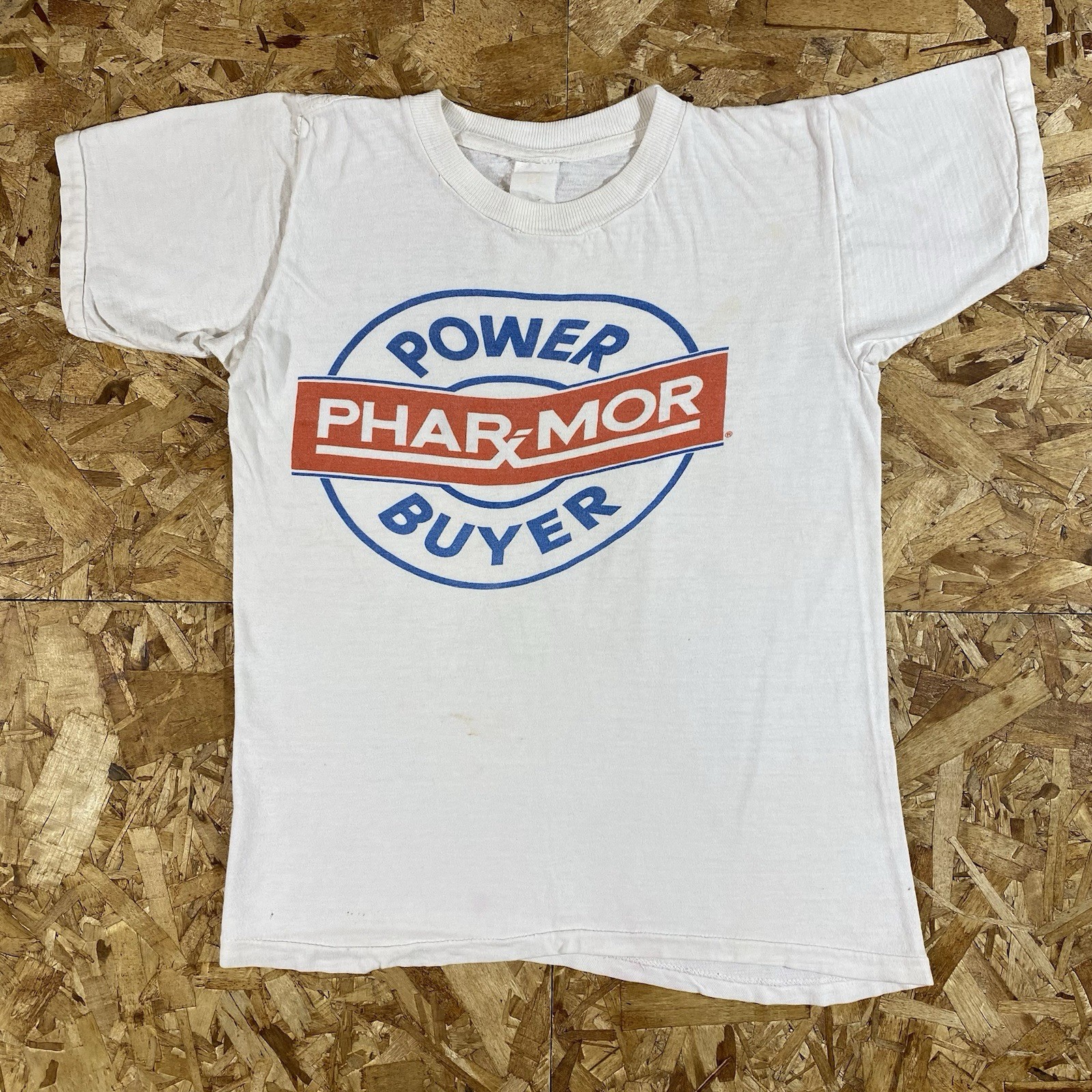 Vintage 80s Power Buyer Pharmor Single Stitch Shirt Shirt Size Small