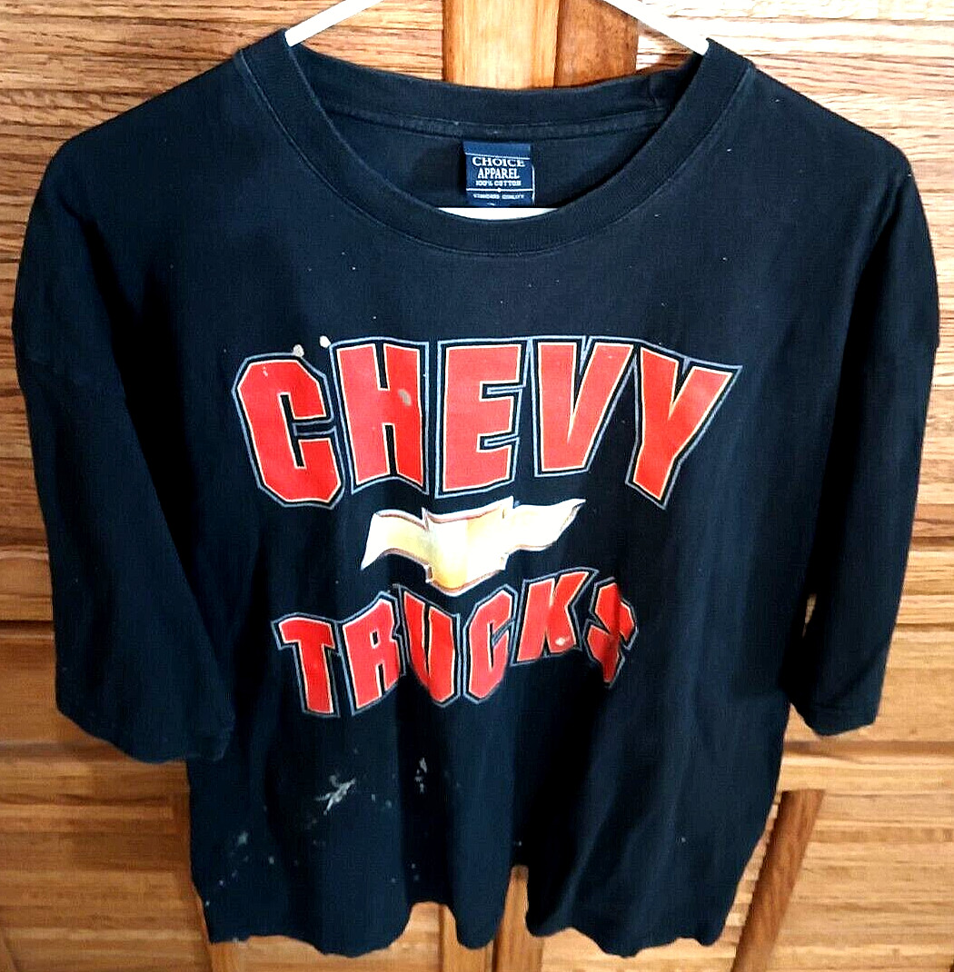 Chevy Trucks Mens XL T-Shirt Tee Shirt Choice Apparel Paint Splatter