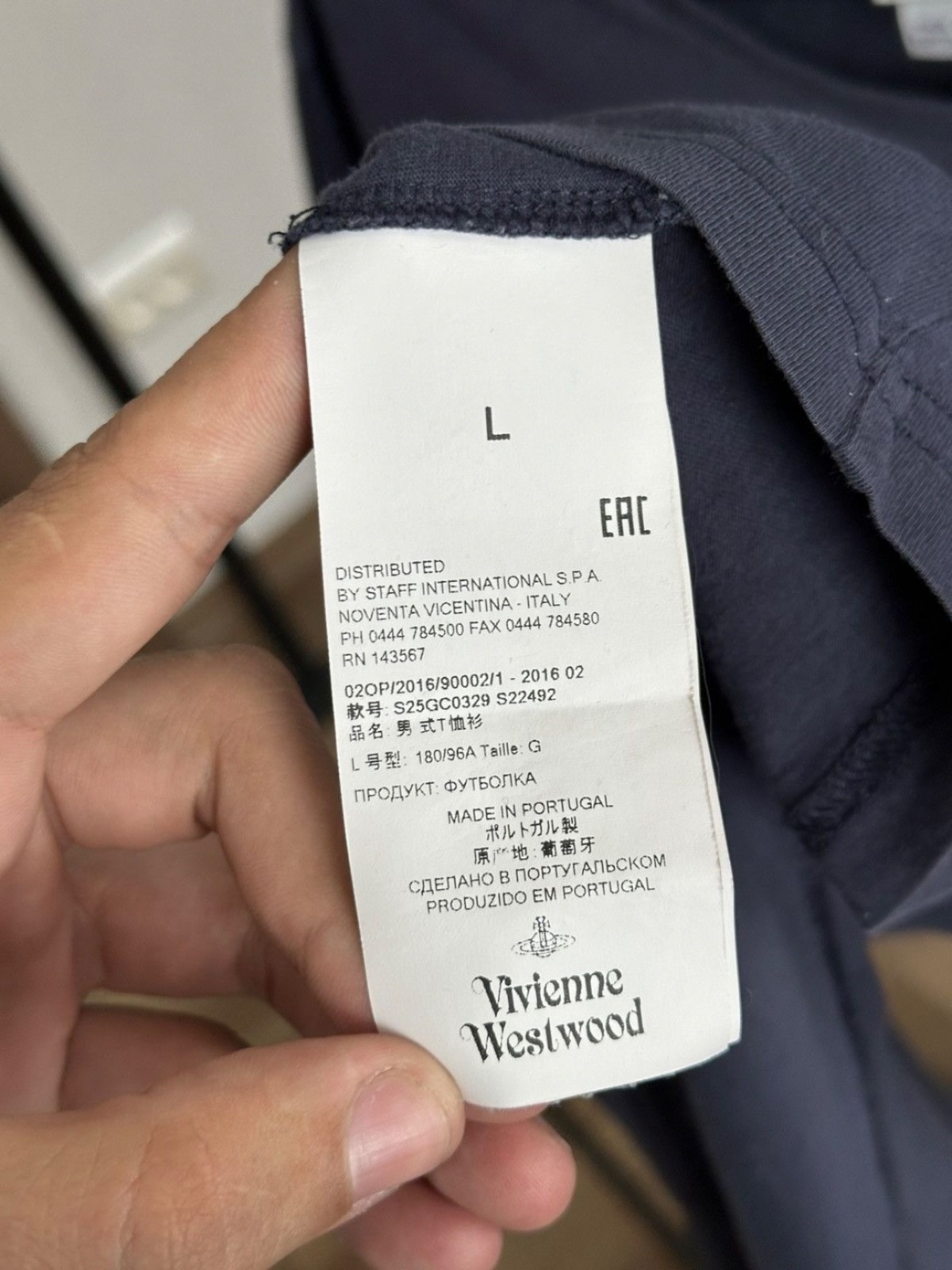 Vivienne Westwood Basic Blue T-Shirt Size Large