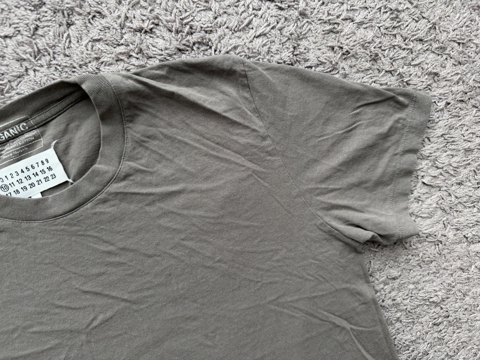 Maison Margiela T Shirt Crew Neck Short Sleeve Men’s Size Small Gray