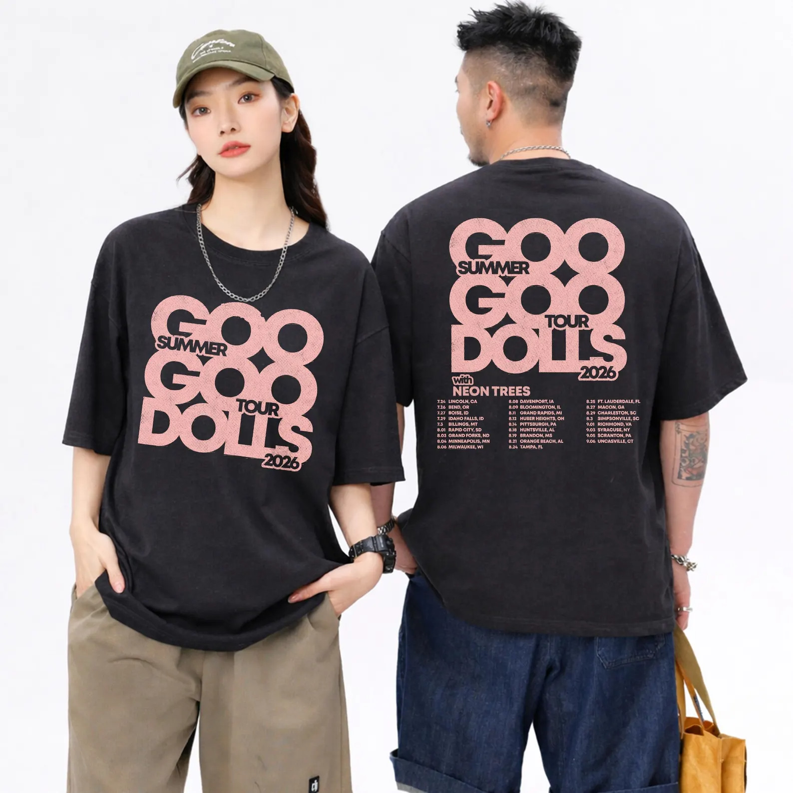 Goo Goo Dolls Summer Tour 2026 Shirt, Rock Band Tour T-Shirt, Vintage Concert