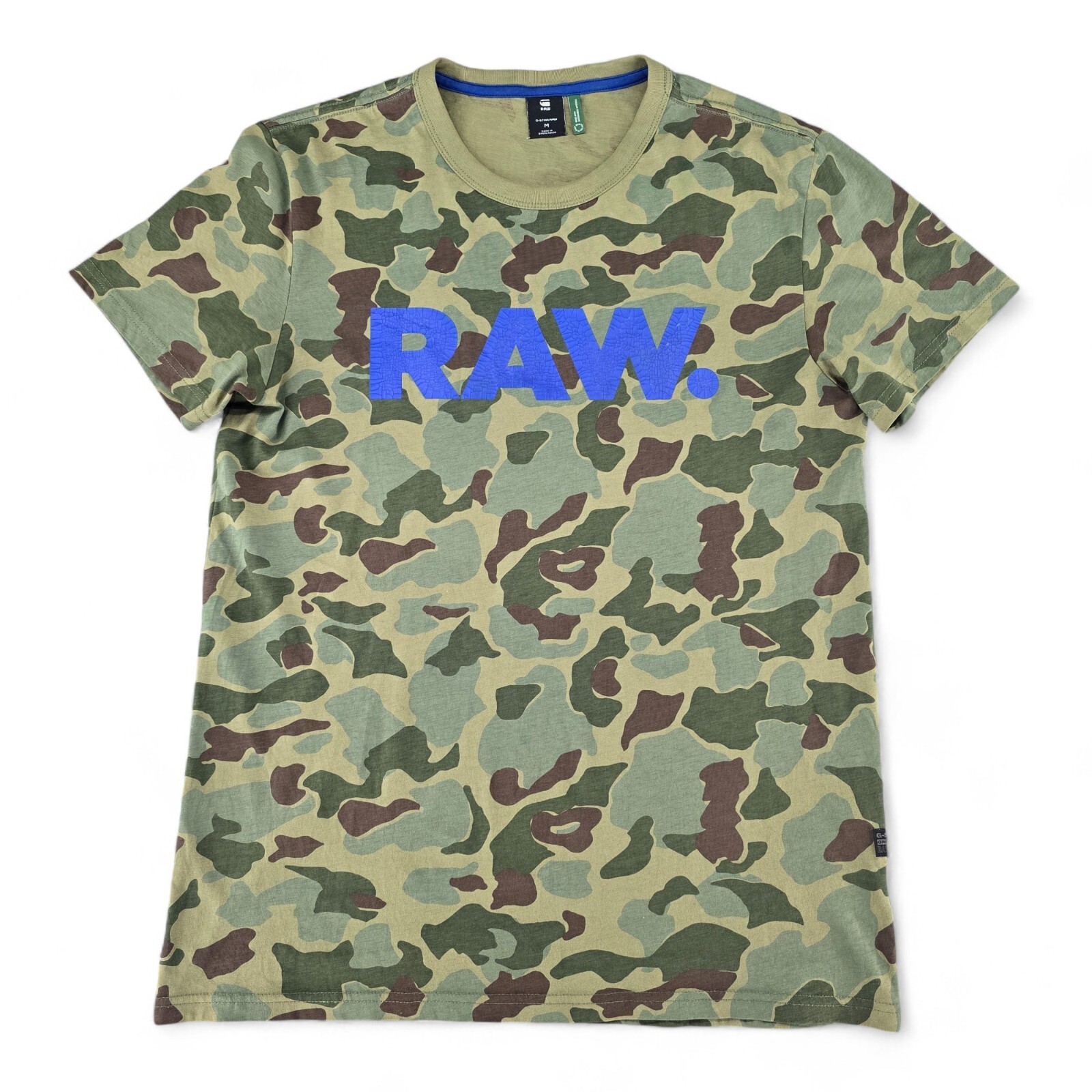 G-Star Raw Camo T Shirt Mens Medium “Graphic 52 R T S/S” 100% Cotton Designer