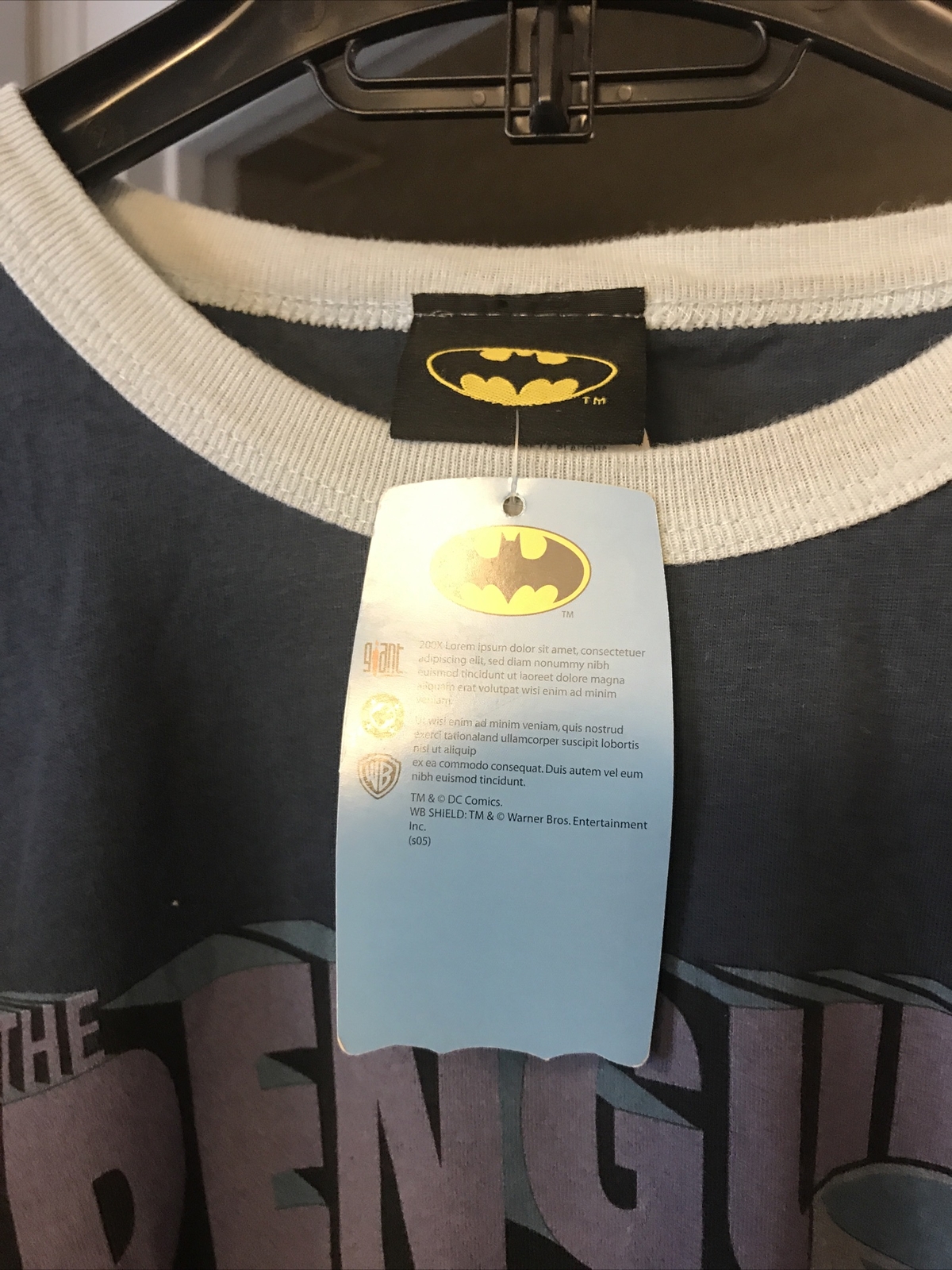 Batman Authentic Collectors Item Mens Penguin T-Shirt NWT