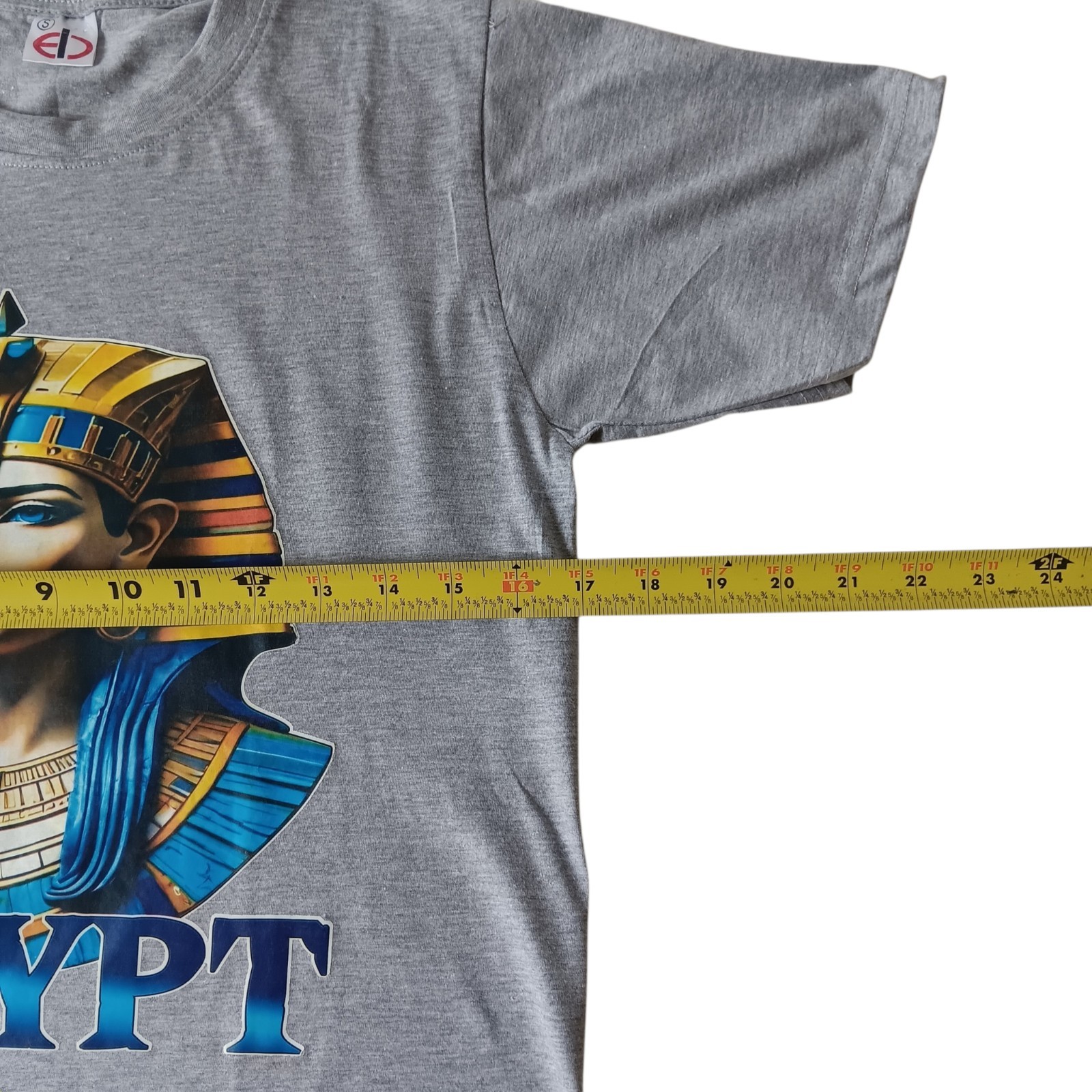 Egypt queen Cleopatra men’s gray short-sleeve graphic t-shirt size S