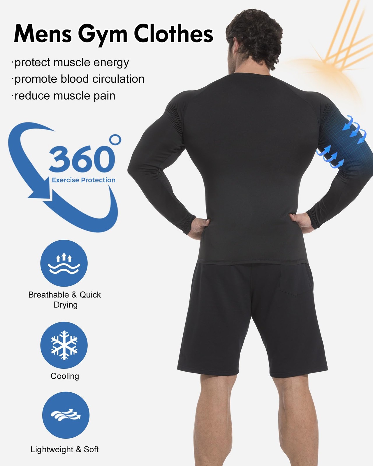 4 Pack Men’s Compression Shirts Long Short Sleeve Dry Cool Rash Guard XX-Small