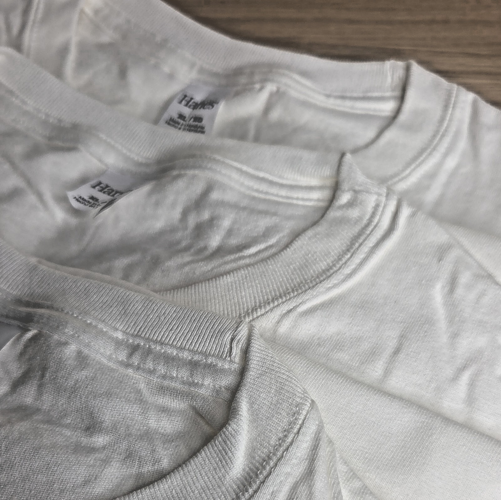 Hanes Men’s (MEDIUM) White Long Sleeve 100% Cotton T-Shirt 3-Count FREE SHIPPING