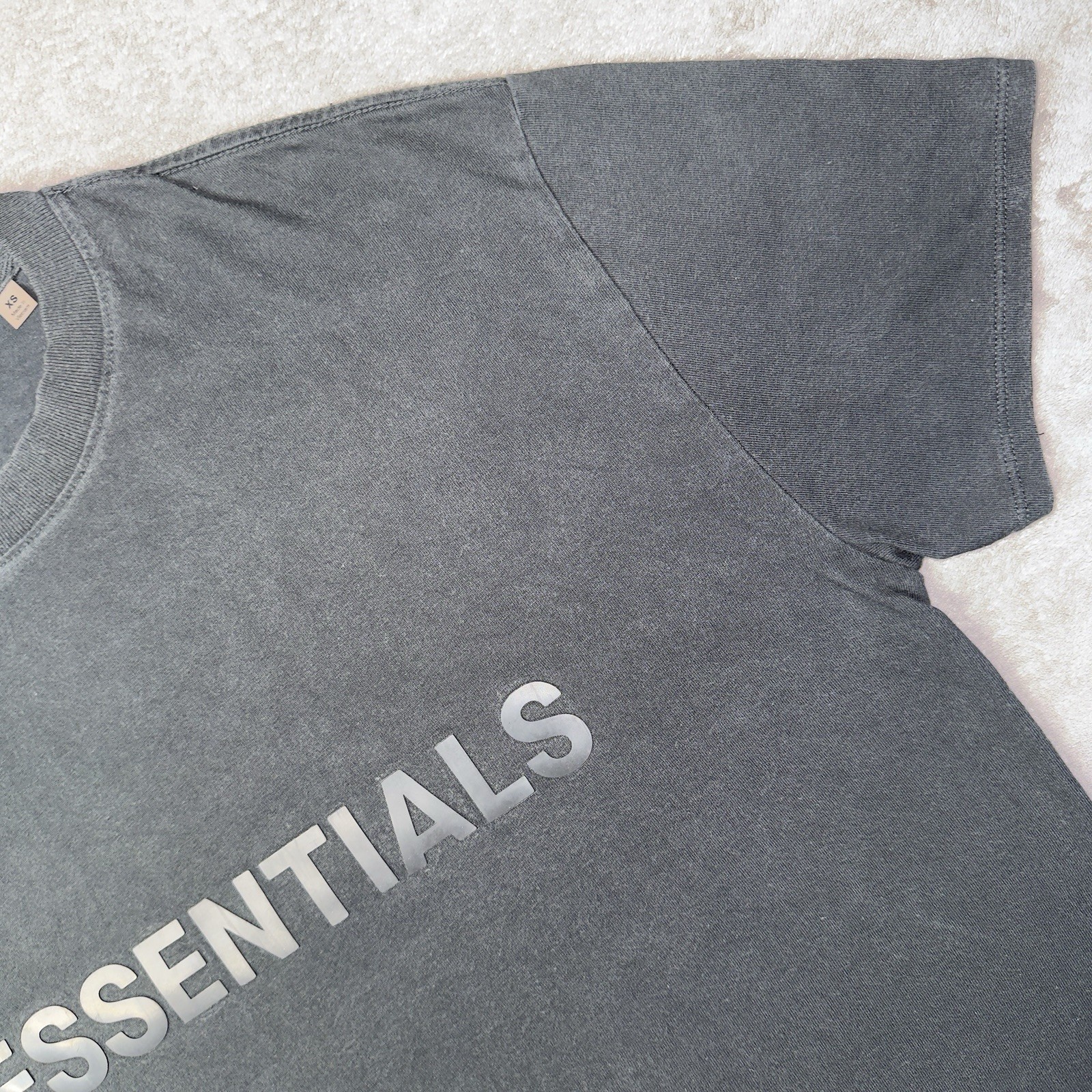 FOG Essentials Boxy T-Shirt Unisex XS Stretch Limo Black 125SP202000F SS20
