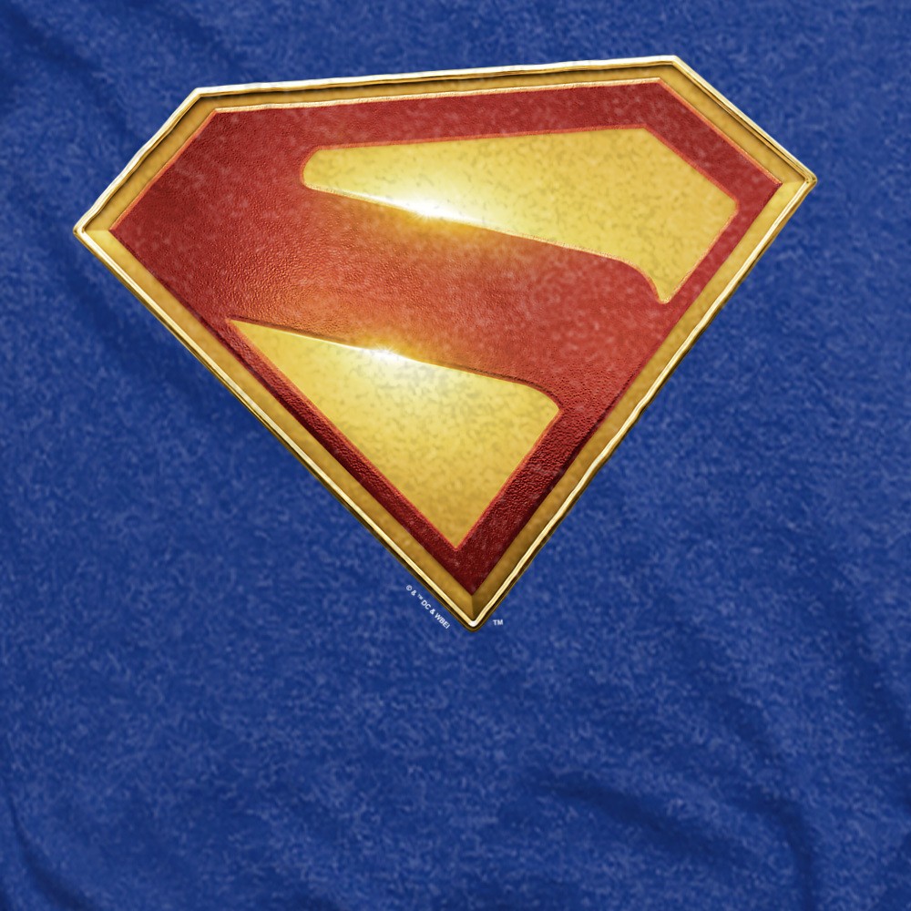 Superman 2025 New Logo Color Unisex Adult Heather T Shirt, Royal, S-3XL