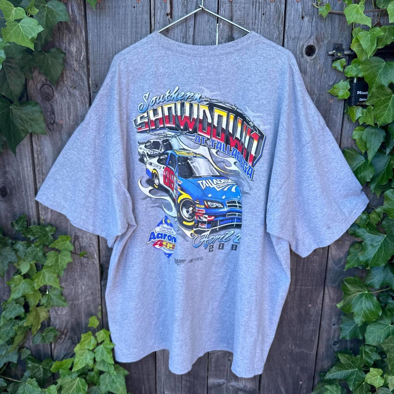 Vintage 2009 NASCAR Aaron’s Showdown 499 Race Talladega T-Shirt XXL Gray
