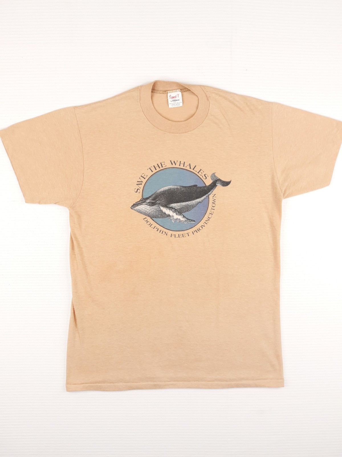 Vintage SAVE THE WHALES T-shirt 80s Single Stitch Humpback Massachusetts Ocean M