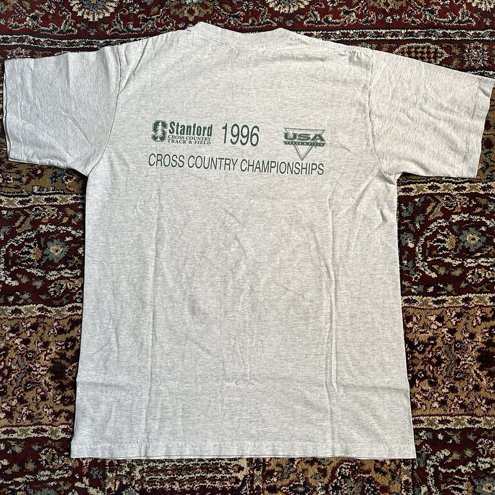 Vintage 1996 Reebok Stanford Cross Country Championships T-Shirt Mens Medium