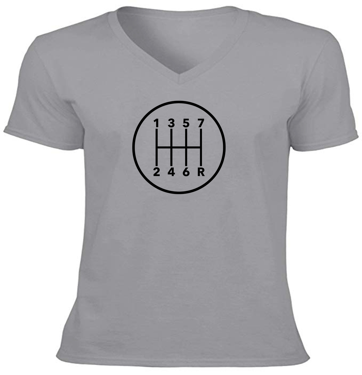 Manual Transmission Gears Shift Pattern 7 Speed Stick T-Shirt Manual Gearbox Tee