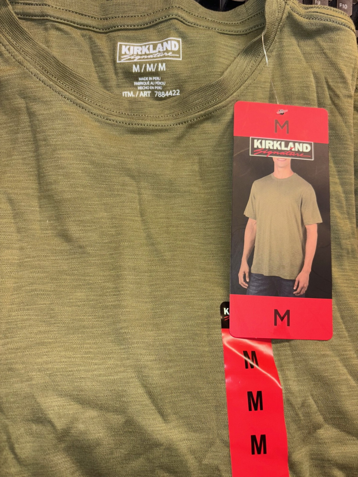 Kirkland Signature Men’s Classic Cotton Crew Neck T Shirt (Green, M) NWT