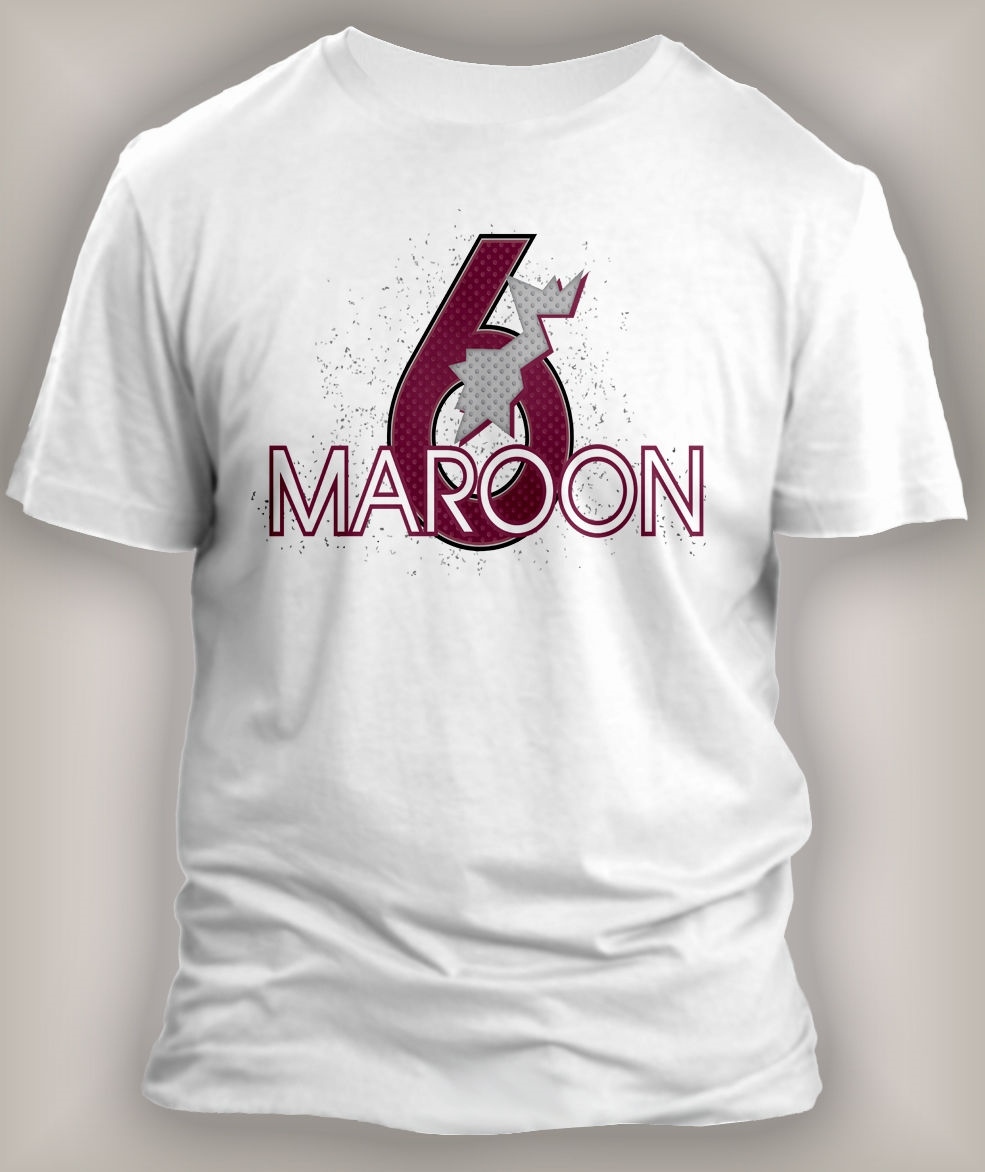 Graphic Sneaker Tee Shirt to Complement Maroon J6 Shoe Big Tall SM Hip T