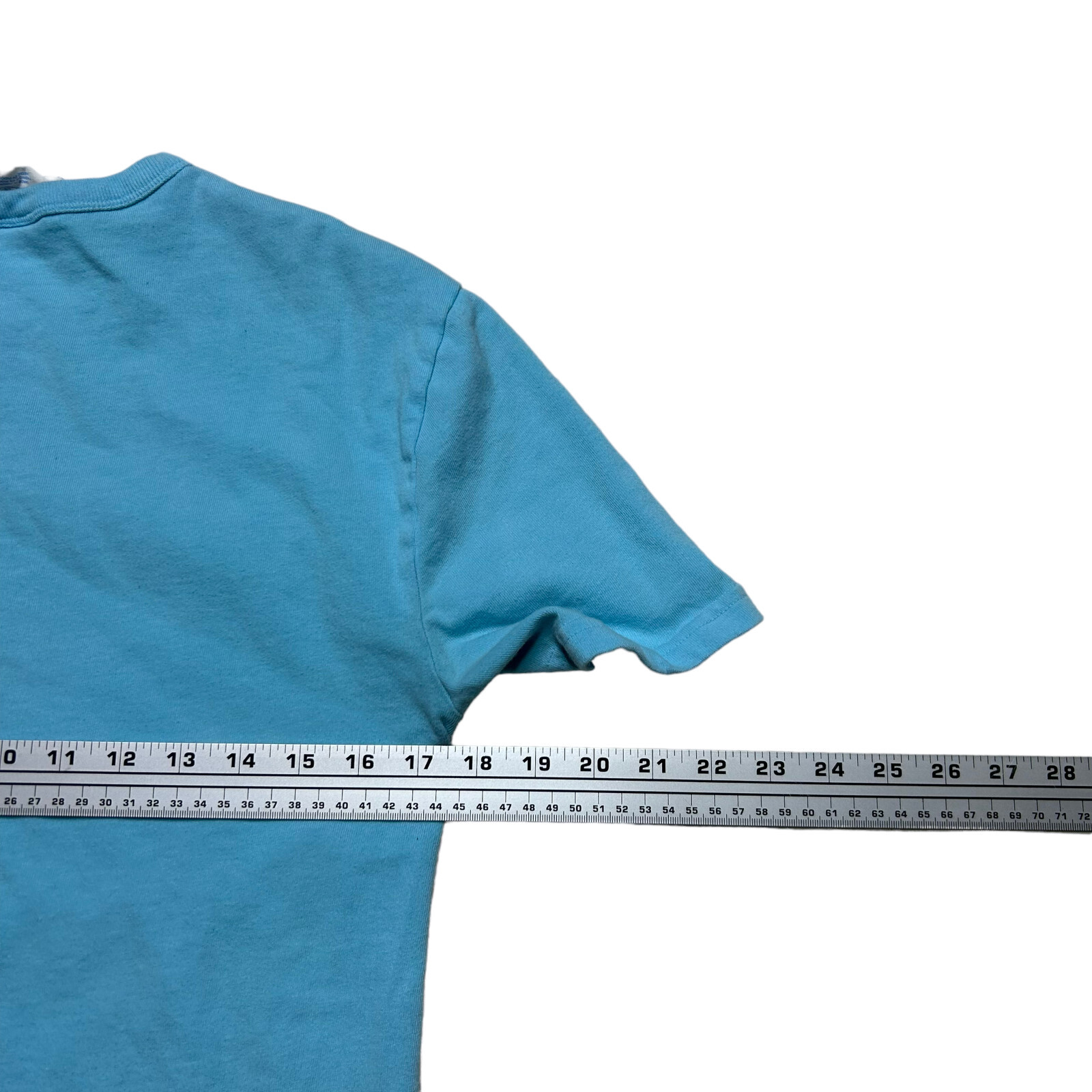 Champion Shirt Mens Small Aqua Blue Short Sleeve Casual Crew Neck